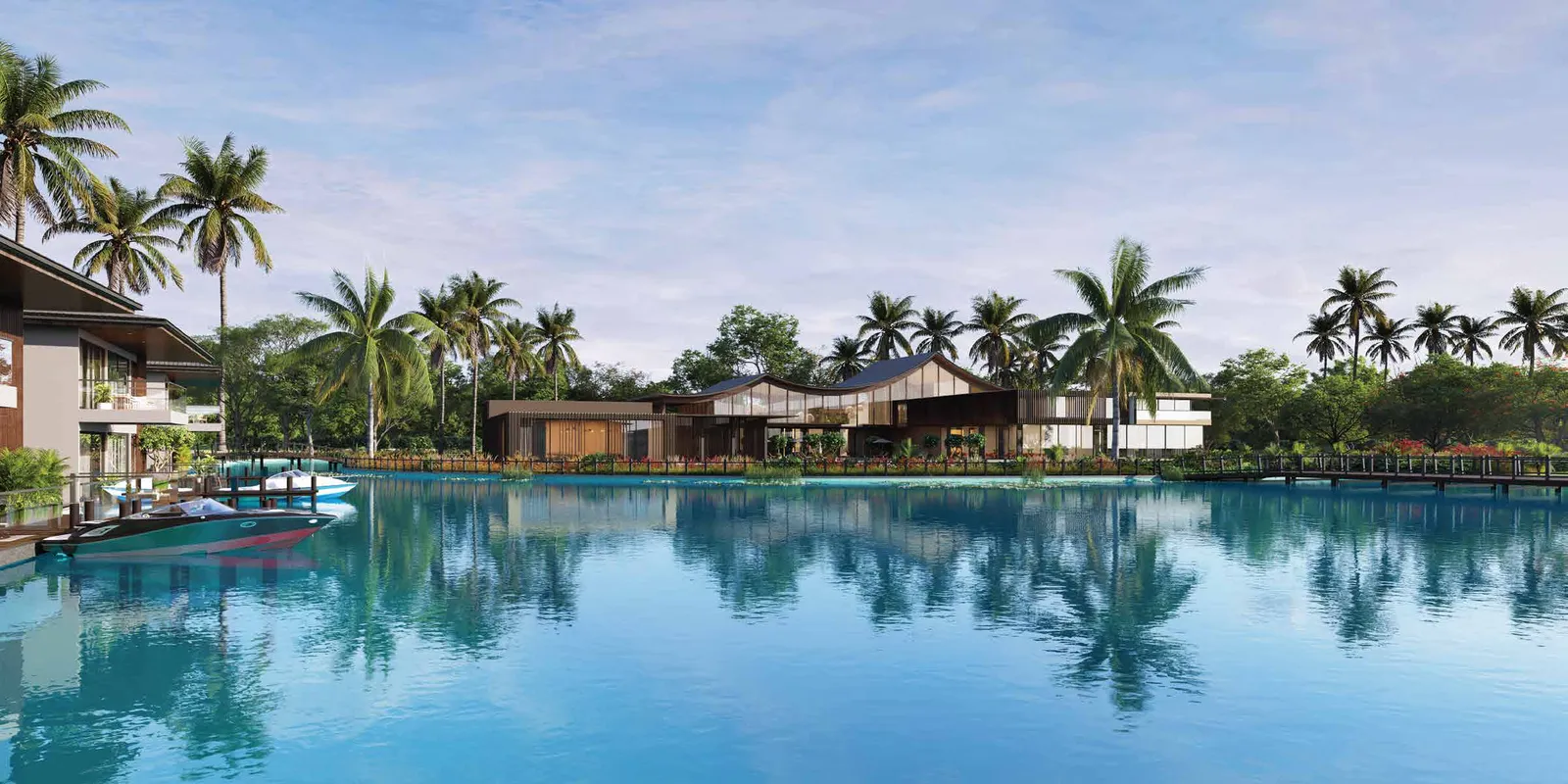 Aqua City: The central lake